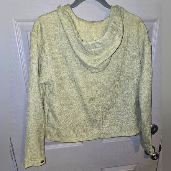 Avec Les Filles Zip-up Hooded Jacket With Pockets Boxy Oversized Green Women's M - Picture 4 of 9